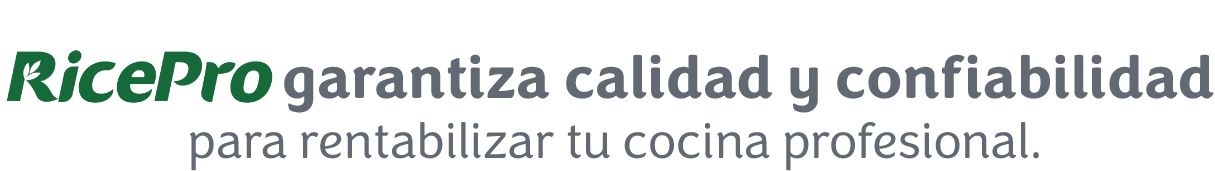 RicePro garantiza calidad y confiabilidad para rentabilizar tu cocina profesional.